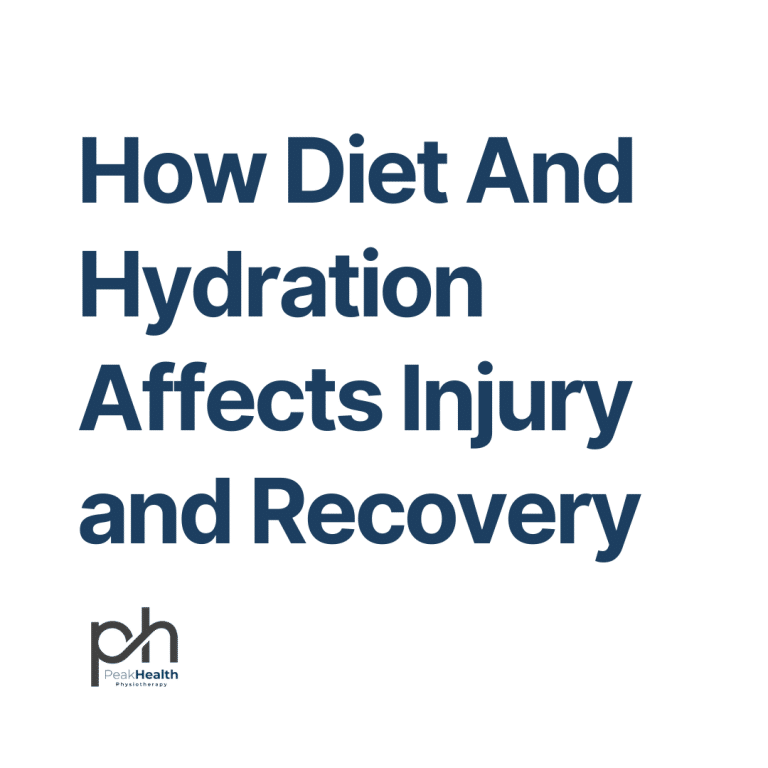 how diet and hydration affects injury and recovery